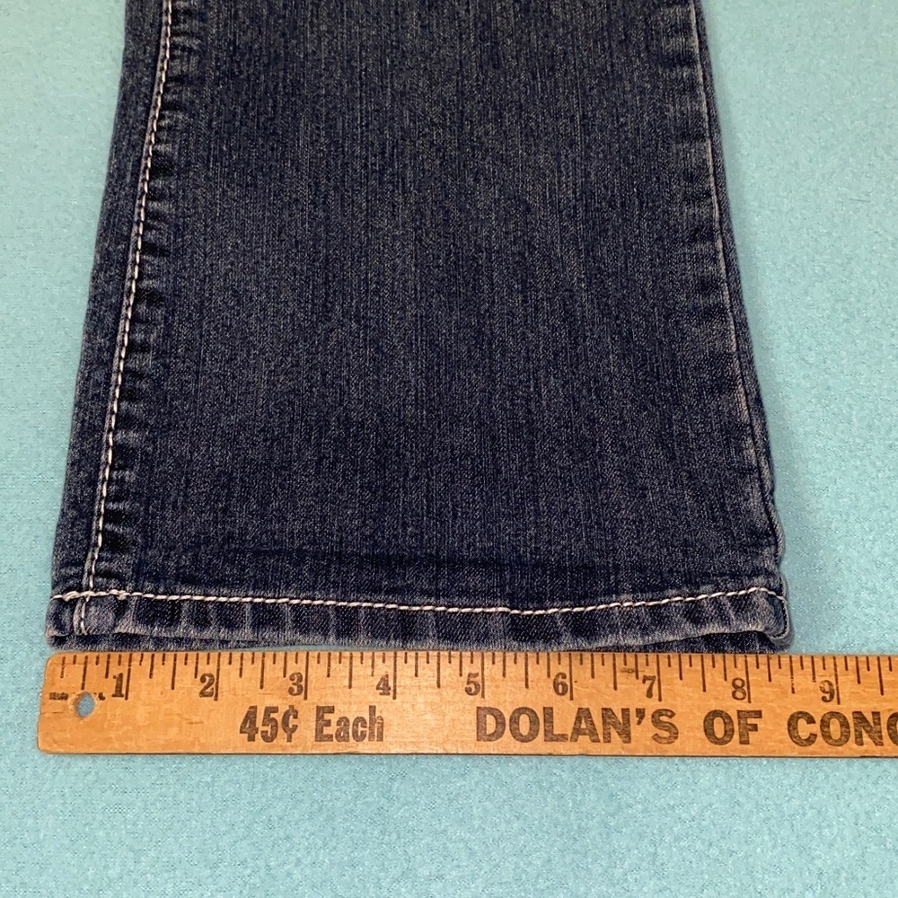 EARL JEAN denim jeans bling embroidered pockets blue vintage bootcut size 8 - Picture 12 of 13